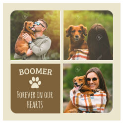 Pet Memorial TEST - Repositionable Wall Decal (10x10 Quad) - Square Corners Design